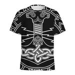 Mjolnir And Younger Futhark Print Men's Sports T-Shirt