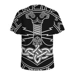 Mjolnir And Younger Futhark Print Men's Sports T-Shirt