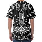 Mjolnir And Younger Futhark Print Men's Velvet T-Shirt