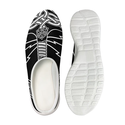 Mjolnir And Younger Futhark Print Mesh Casual Shoes
