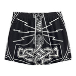 Mjolnir And Younger Futhark Print Mesh Shorts