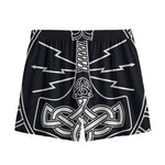 Mjolnir And Younger Futhark Print Mesh Shorts