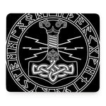 Mjolnir And Younger Futhark Print Mouse Pad