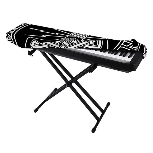 Mjolnir And Younger Futhark Print Piano Keyboard Cover