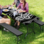 Mjolnir And Younger Futhark Print Picnic Table Cover