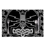 Mjolnir And Younger Futhark Print Placemat