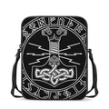 Mjolnir And Younger Futhark Print Rectangular Crossbody Bag