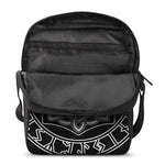 Mjolnir And Younger Futhark Print Rectangular Crossbody Bag