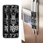 Mjolnir And Younger Futhark Print Refrigerator Handle Covers