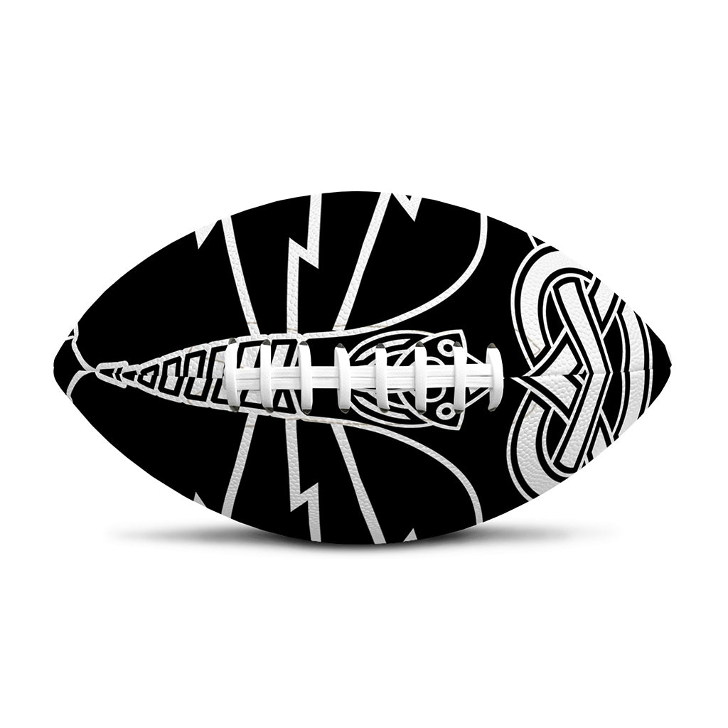Mjolnir And Younger Futhark Print Rugby Ball