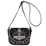 Mjolnir And Younger Futhark Print Saddle Bag