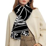 Mjolnir And Younger Futhark Print Scarf