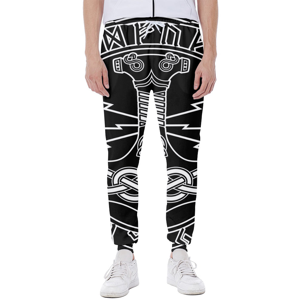 Mjolnir And Younger Futhark Print Scuba Joggers