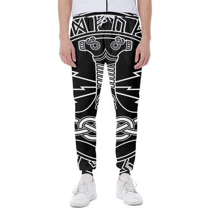 Mjolnir And Younger Futhark Print Scuba Joggers