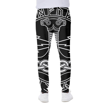 Mjolnir And Younger Futhark Print Scuba Joggers