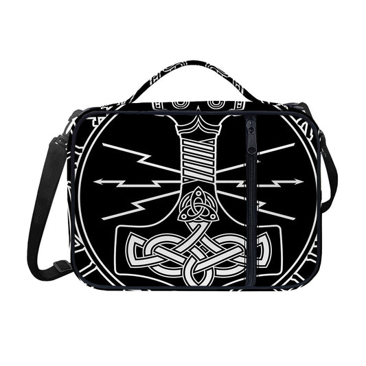 Mjolnir And Younger Futhark Print Shoulder Strap Bible Bag