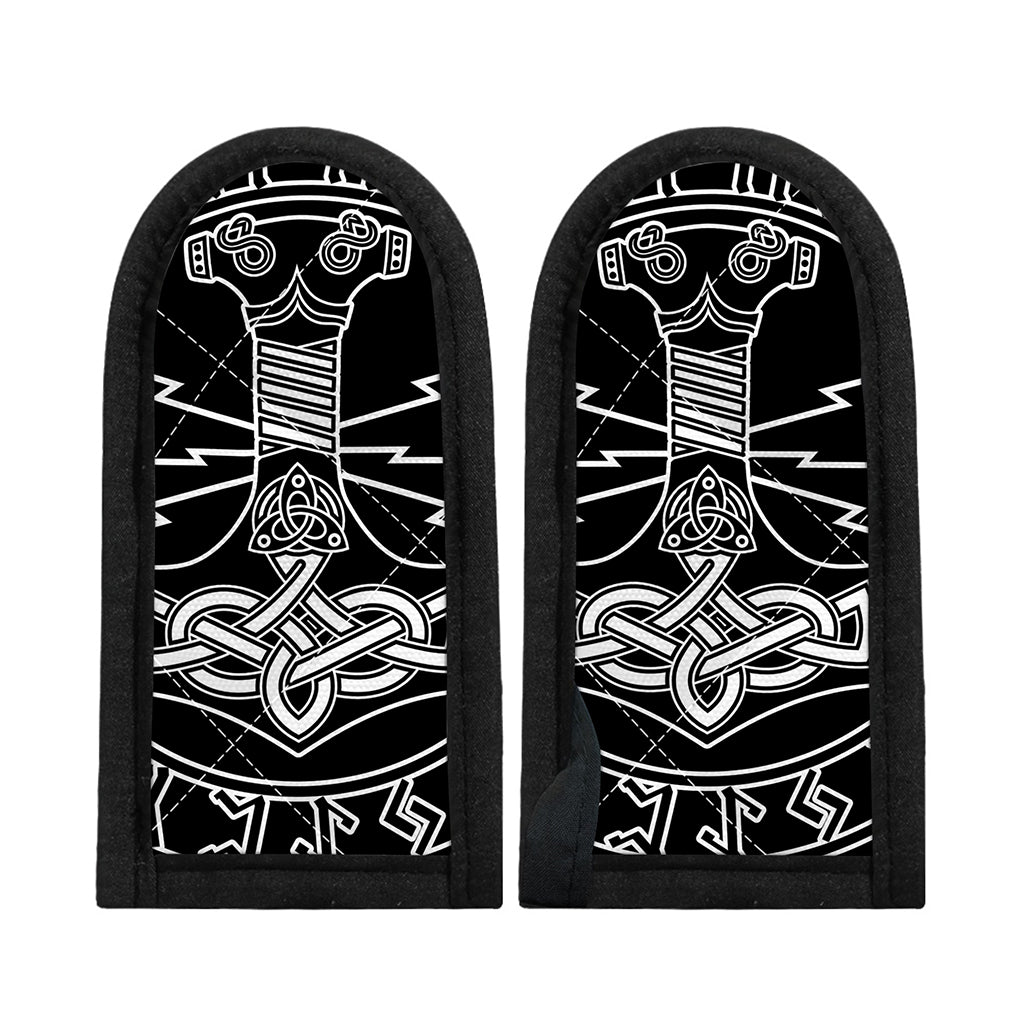 Mjolnir And Younger Futhark Print Skillet Handle Cover