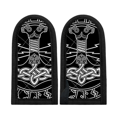Mjolnir And Younger Futhark Print Skillet Handle Cover