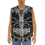 Mjolnir And Younger Futhark Print Sleeveless Baseball Jersey