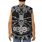 Mjolnir And Younger Futhark Print Sleeveless Baseball Jersey
