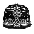 Mjolnir And Younger Futhark Print Snapback Cap