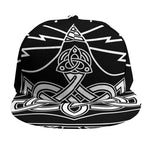 Mjolnir And Younger Futhark Print Snapback Cap