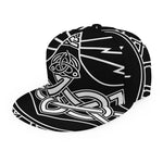 Mjolnir And Younger Futhark Print Snapback Cap