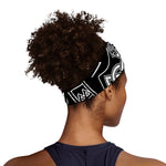 Mjolnir And Younger Futhark Print Sports Headband