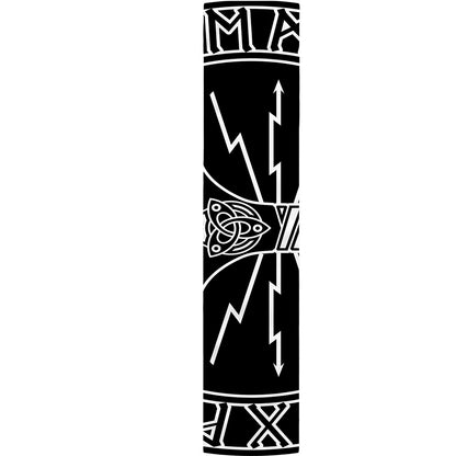 Mjolnir And Younger Futhark Print Table Runner