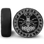 Mjolnir And Younger Futhark Print Tire Cover