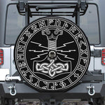 Mjolnir And Younger Futhark Print Tire Cover With Camera Hole