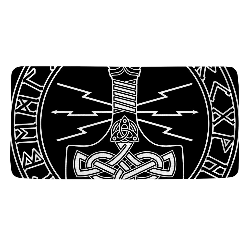 Mjolnir And Younger Futhark Print Towel