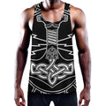Mjolnir And Younger Futhark Print Men's Workout Tank Top