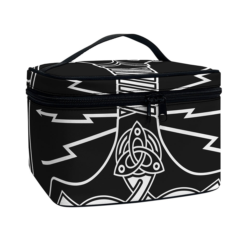 Mjolnir And Younger Futhark Print Travel Makeup Bag