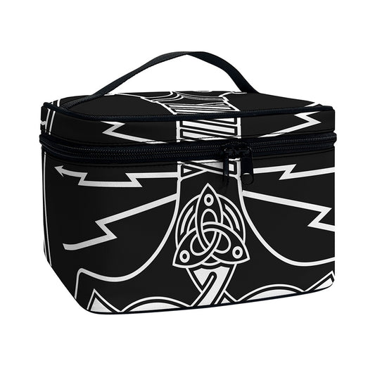 Mjolnir And Younger Futhark Print Travel Makeup Bag