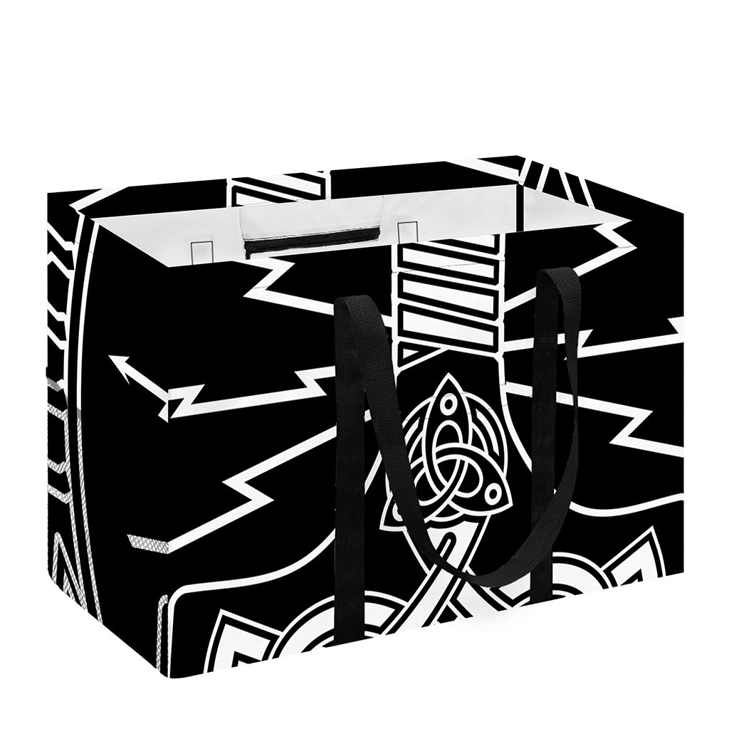 Mjolnir And Younger Futhark Print Utility Tote Bag