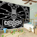 Mjolnir And Younger Futhark Print Wall Sticker