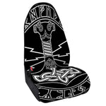 Mjolnir And Younger Futhark Print Waterproof Car Seat Cover