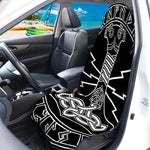 Mjolnir And Younger Futhark Print Waterproof Car Seat Cover