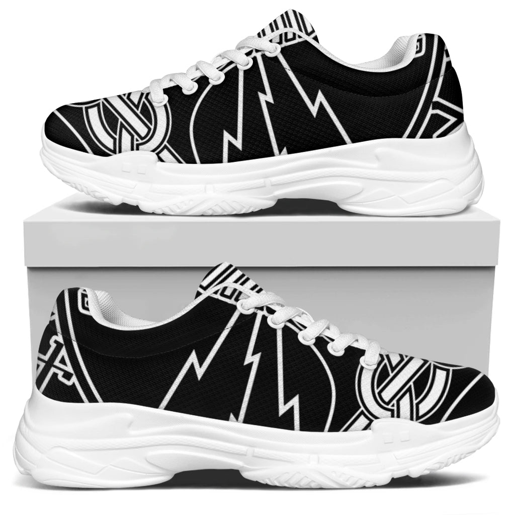 Mjolnir And Younger Futhark Print White Chunky Shoes