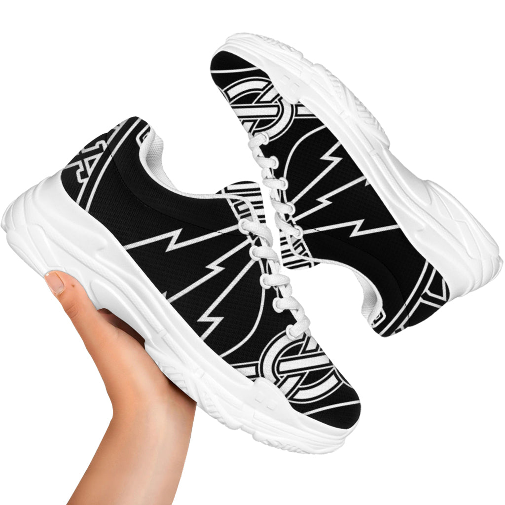 Mjolnir And Younger Futhark Print White Chunky Shoes