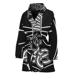 Mjolnir And Younger Futhark Print Women's Bathrobe