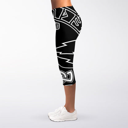 Mjolnir And Younger Futhark Print Women's Capri Leggings