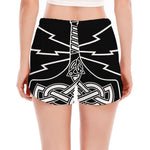 Mjolnir And Younger Futhark Print Women's Split Running Shorts