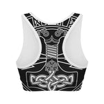 Mjolnir And Younger Futhark Print Women's Sports Bra