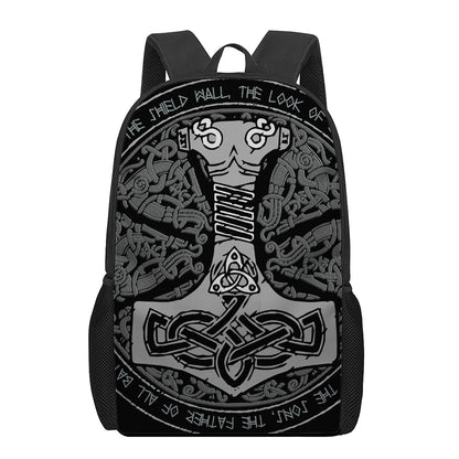 Mjolnir Hammer Of Thor Print 17 Inch Backpack