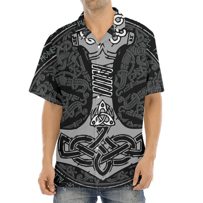 Mjolnir Hammer Of Thor Print Aloha Shirt