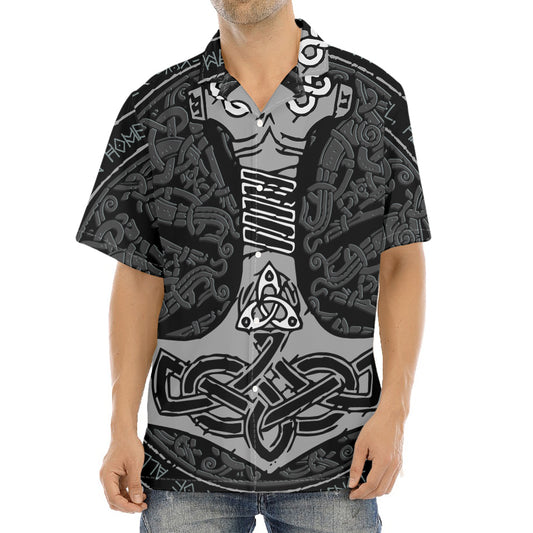 Mjolnir Hammer Of Thor Print Aloha Shirt