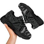 Mjolnir Hammer Of Thor Print Black Chunky Shoes