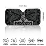 Mjolnir Hammer Of Thor Print Car Windshield Sun Shade